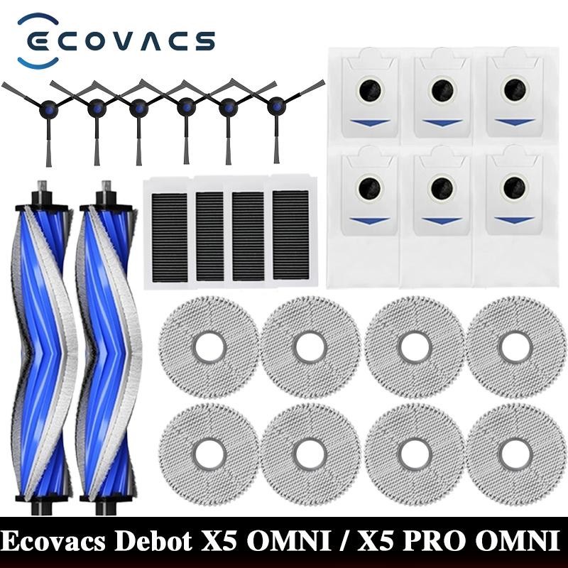Ecovacs X5 OMNI / X5 PRO OMNI Robot Vaccum Replacement Parts Dust Bag Main Side Brush Filter Mop Accessories