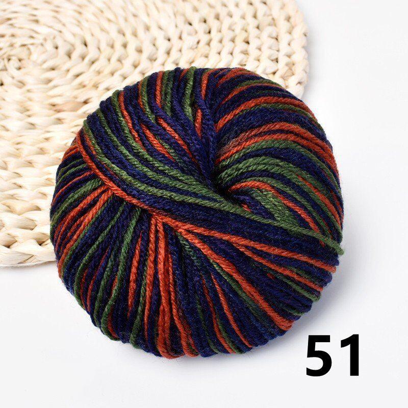 Fuyi Filo di Lana Tinta Acrilico Cotone per Scarpe per Artigianato Tessuto a Mano