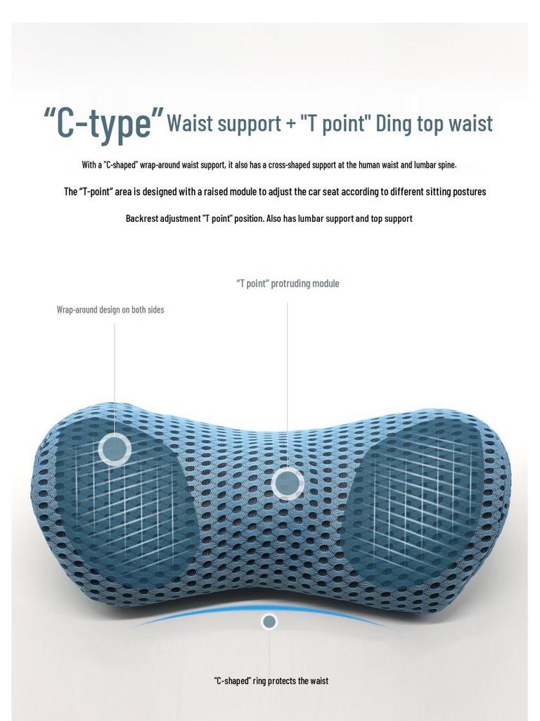 Memory Foam Lumbar Support Cushion for Sofa, Car, and Office