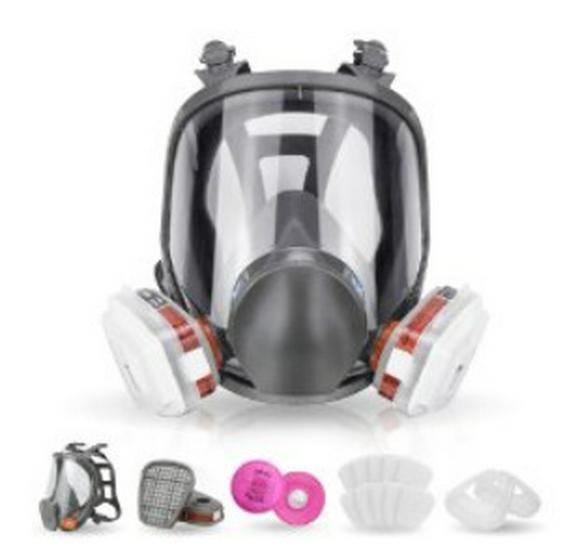 Masque à gaz intégral anti-buée pour peinture par pulvérisation et protection contre la poussière 6800