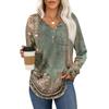Women's Retro Printed Fashionable Long-sleeved Top