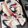 Fashion New Korean Style Small Silk Scarf Women Tie Bag Headband Printing Designer Hairband Neckerchief Ribbon