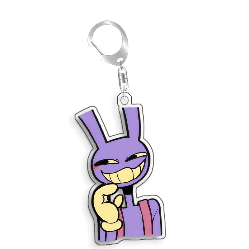 For The Amazing Digital Circus Pomni Jax Ragatha Kinger Caine Acrylic selfmade cute Cartoon Anime Keychain Pendant Toy gift 5cm