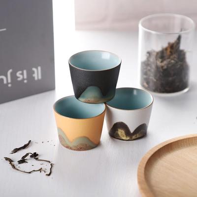 Vintage handgefertigtes Keramik-Kung-Fu-Teeset im chinesischen Stil, kleine Teetassen, Teetassen mit kleinem Fassungsvermögen, Kaffeetassen, Sake-Tassen