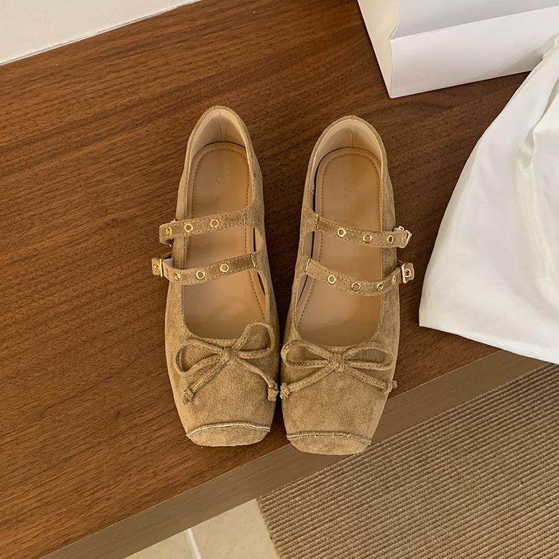 Fashion Soft Female Shallow Fashion Butterfly-Knot Ladies Flats With Shoes Buckle Strap Footwear Mary Janes Flats Shoes For Women
