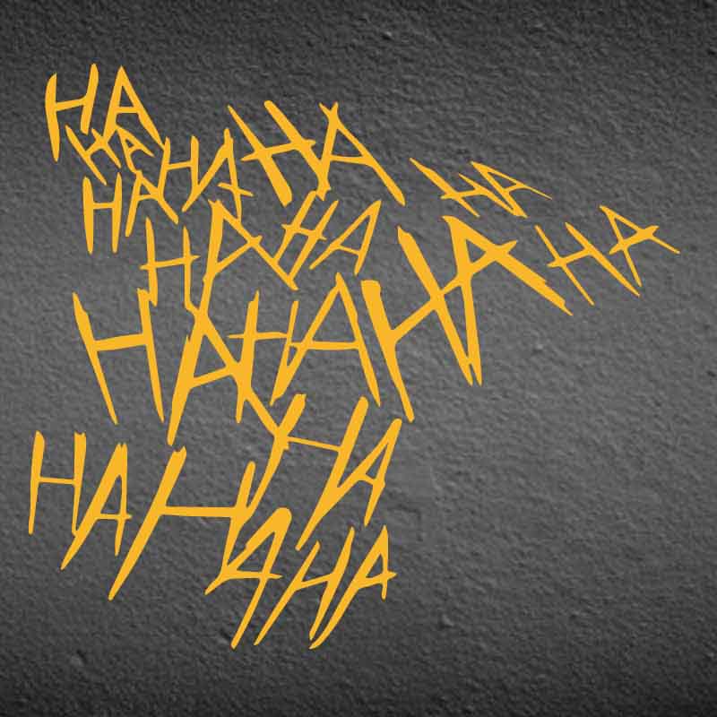 HAHAHA Joker Lachend Motorradhelm Aufkleber Wasserdicht Motorrad Benzintank Langlebige Dekoration Autofenster Lustige Vinyl Aufkleber