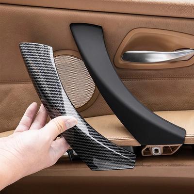 2 Pcs Car Accessories Carbon Fiber Texture Left/right Door Handle Pull Cover Trim for BMW 3 Series E90 E91 316 318 320 325 328i