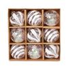 9PCS 8CM Christmas Balls Decorations Champagne White Xmas Tree Hanging Ornaments Pendant 2025 New Year Party Home Decor Navidad