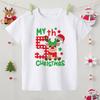 Christmas Printed 1-9 Christmas Child Clothes Cotton Boys Girls Short Sleeve T-shirt Kids Graphic Tee Xmas Holiday T Shirt Gifts