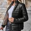 Women's Winter Coat Down Jacket Long Sleeve Warm Coat   Women Solid Stand-up Collar Zipper  Outerwear