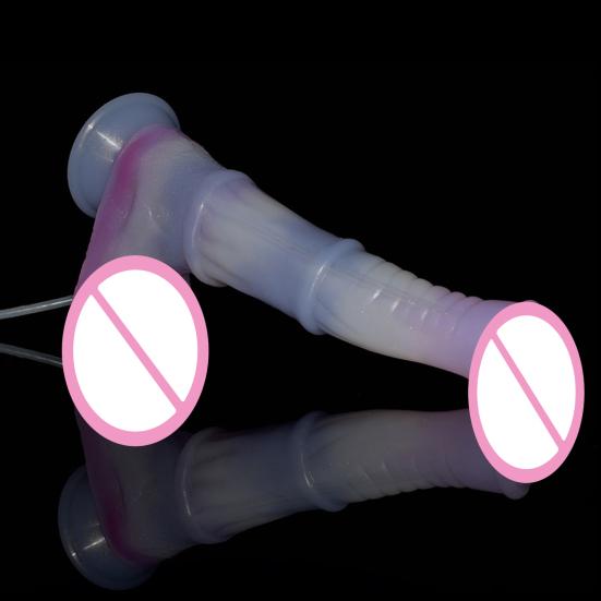 Yousheng Irrigator Sex Supplies Waterproof Portable Moderate Colorful Dildo Horse Realistic Squirting Penis for Women