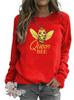 Damen Hoodie mit Bienenprint und Rundhalsausschnitt