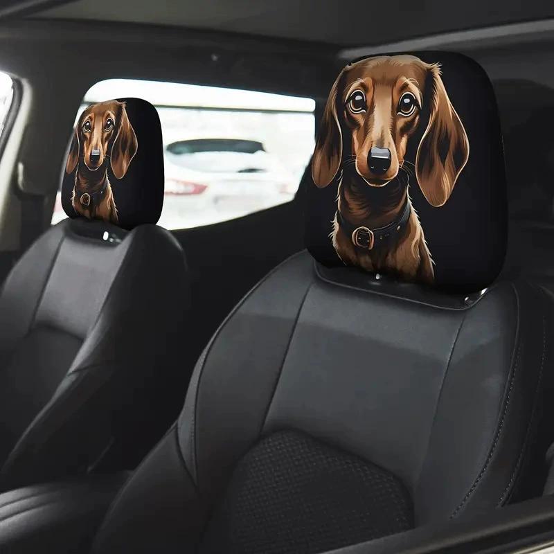 Funny Internet Celebrity Car Seat Headrest Cover Mask Universal Protection Headrest Covers Headrest Car Interior