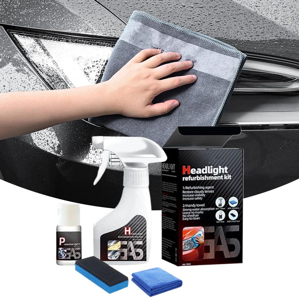Car Headlight Repair Fluid Kit Refurbishment Antioxidation Coating Car Lamp Polishing Agent Scratch Restoration Dirt Clean