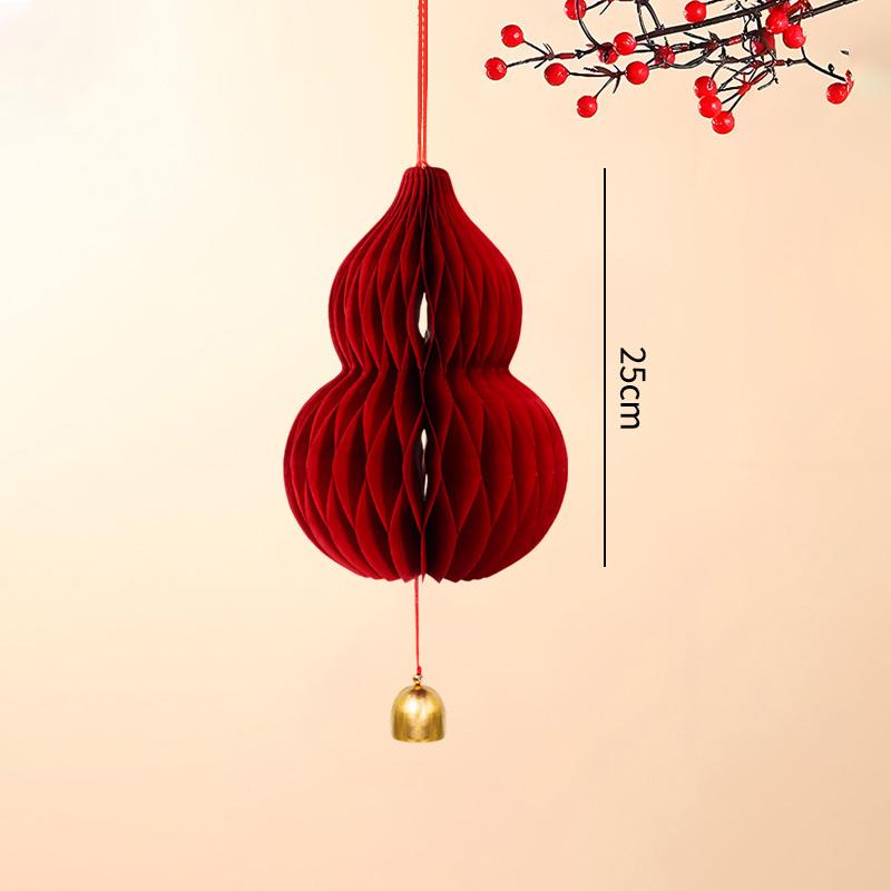 Chinese New Year Decoration Foldable Honeycomb Paper Lantern Hanging Pendants Christmas Spring Festival Wedding Decoration