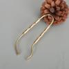 Brass Incense Ceremony Set: Natural Color Seal, Ash Press, Tamping Tool, Brush, Spade