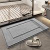 Tappetino da Bagno Monocolore, Tappetino da Bagno in Microfibra Floccata con Texture 3D, Asciugatura Rapida & Antiscivolo, Tappeti Assorbenti Ispessiti
