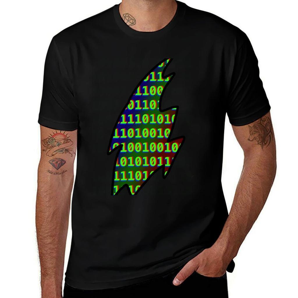 Exposed Code Tshirt Plus Size Basic Short Sleeve Top