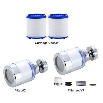 Musluk Filtre Elemanı Arıtıcı Sprey Başlığı Ev Tipi Su Arıtıcı Filtre Duş Klor Ağır Metal Filtreli 360° Çıkarın
