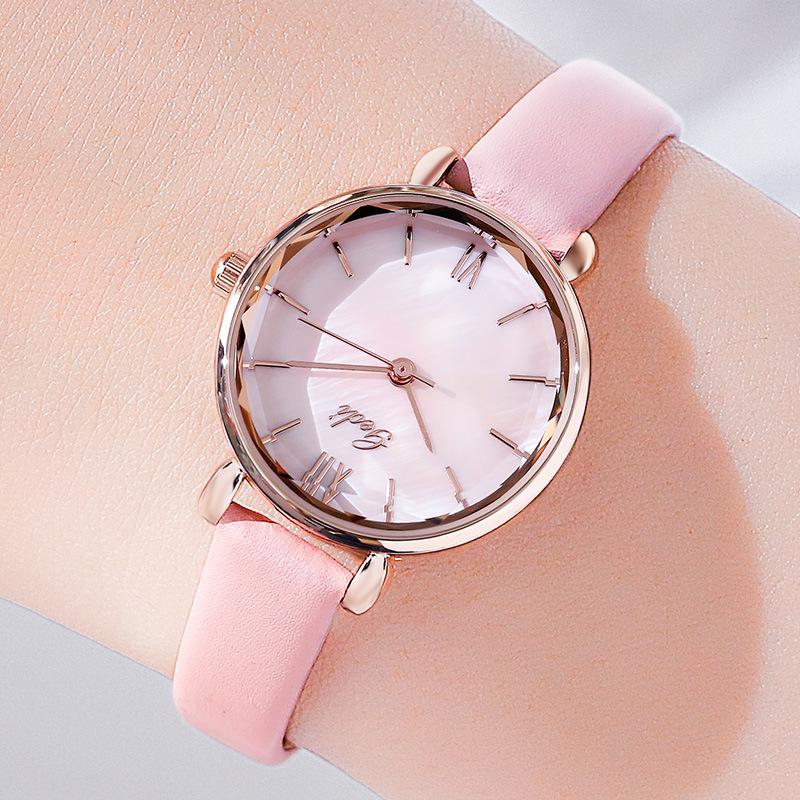 Women'S Belt Watch Simple Casual Ultra-Thin Quartz Women'S Watch Fashionable And Compact Watch With