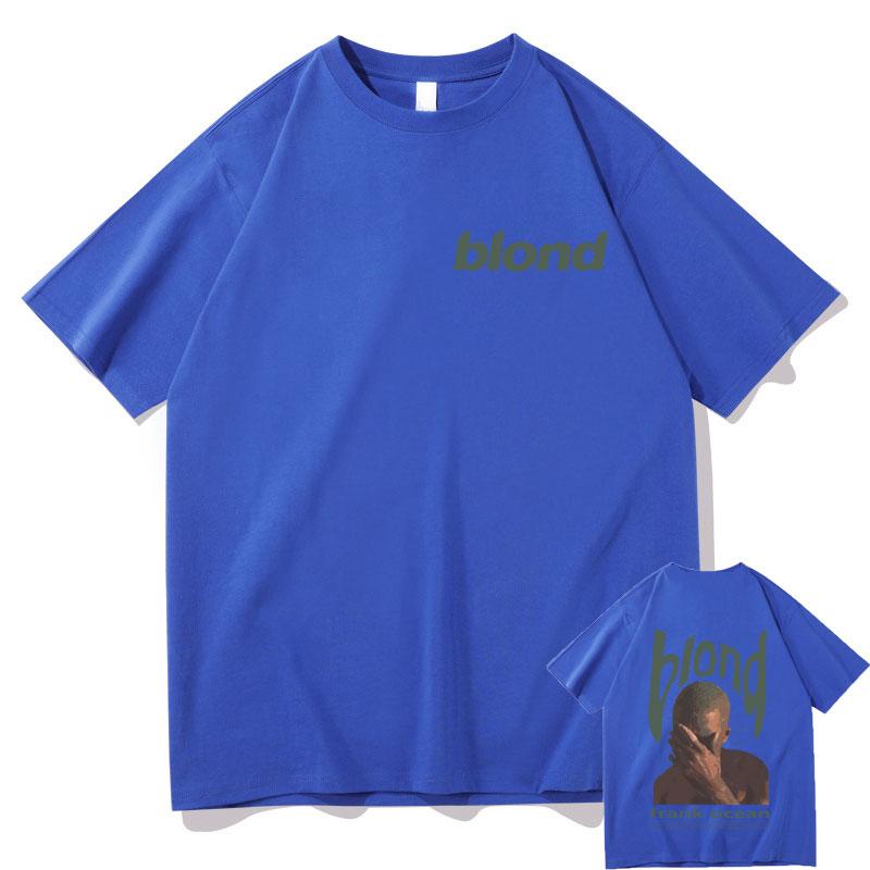 Beliebter Sänger RB Frank Hip-Hop Oversized Crewneck T-Shirt Ocean Fashion Vintage T-Shirts Herren Blond Musik Grafik Kurzarm