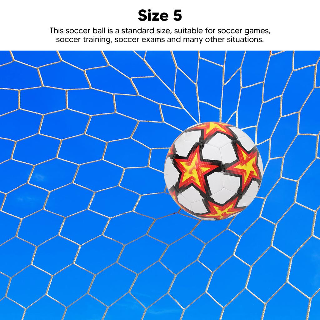 Sports Soccer Balls Size 5 PU Star Pattern Traditional Soccer Balls for Soccer Training Practice