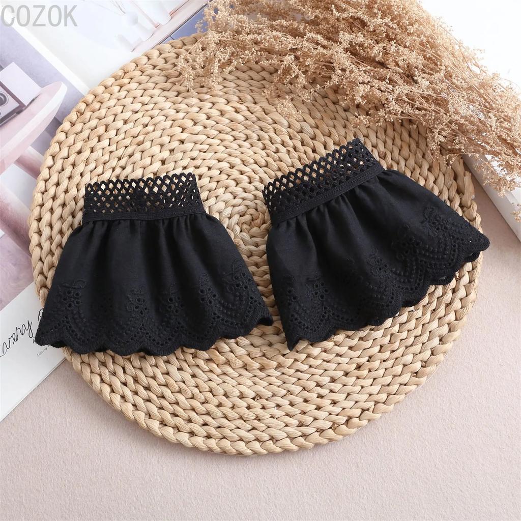 Cross-border Pleated Mesh Lace Sleeves Women's Decorative Cuffs Replacement Fake Sleeves