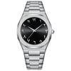 Fashion BestWin Octagonal Waterproof Quartz Watch For Men Business Casual Arabic Numerals Dial High-grade Stainless Steel Watch