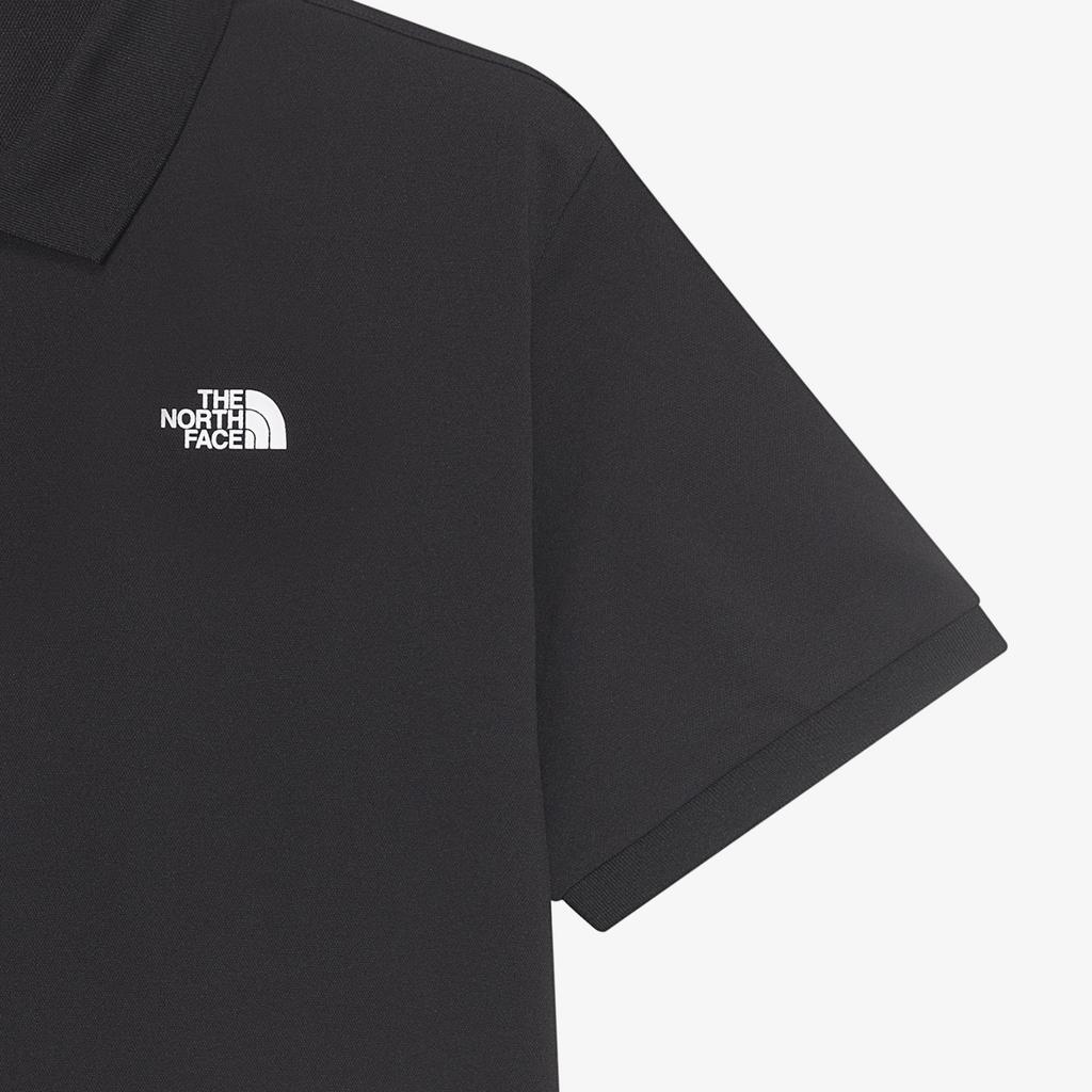 The North Face Logo Polo Short Sleeve Shirt Men tops Black NT7PR01J
