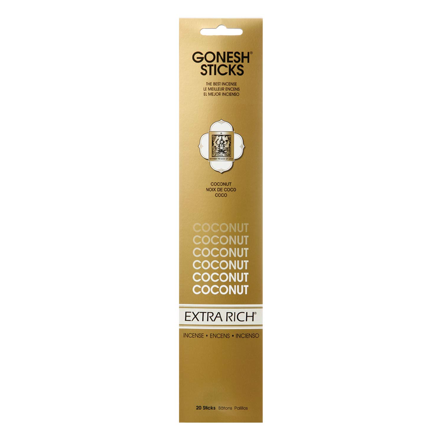 

GONESH Incense Stick Coconut 20 Pieces Black