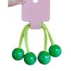 2/7pcs Cute Girls' Candy-Colored Long Rubber Bands, Ponytail Hair Bands, Round Balls, Colorful Headbands, Princess Headwear