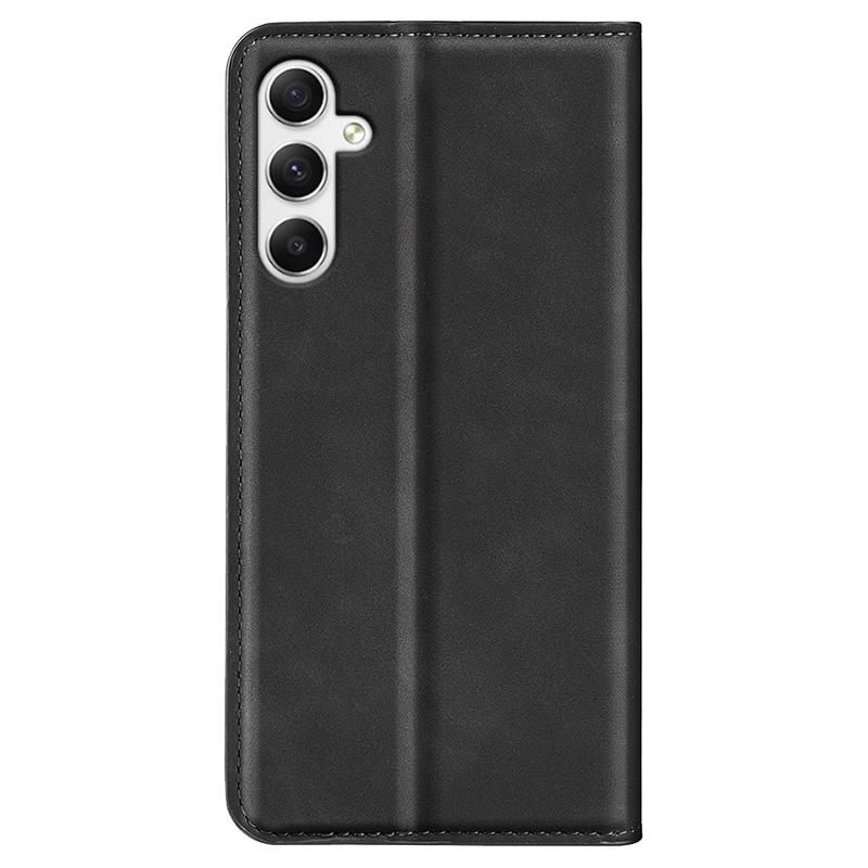 For Samsung Galaxy A35 5G Skin Touch Feeling Case PU Leather Magnetic Auto-absorbed Phone Cover