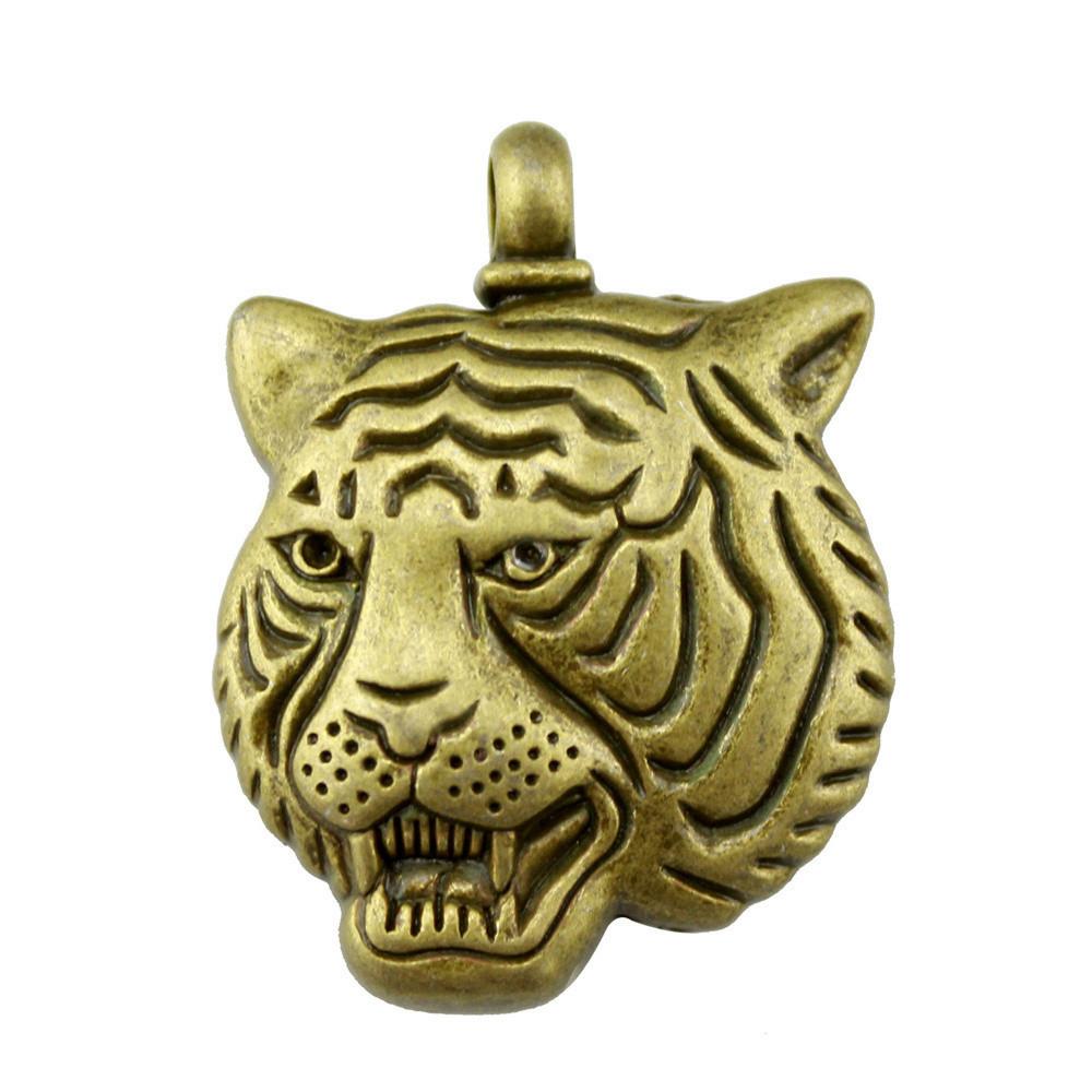 Retro Leopard Charms Metal Animal Pendants For Jewelry Making Handmade Supplies
