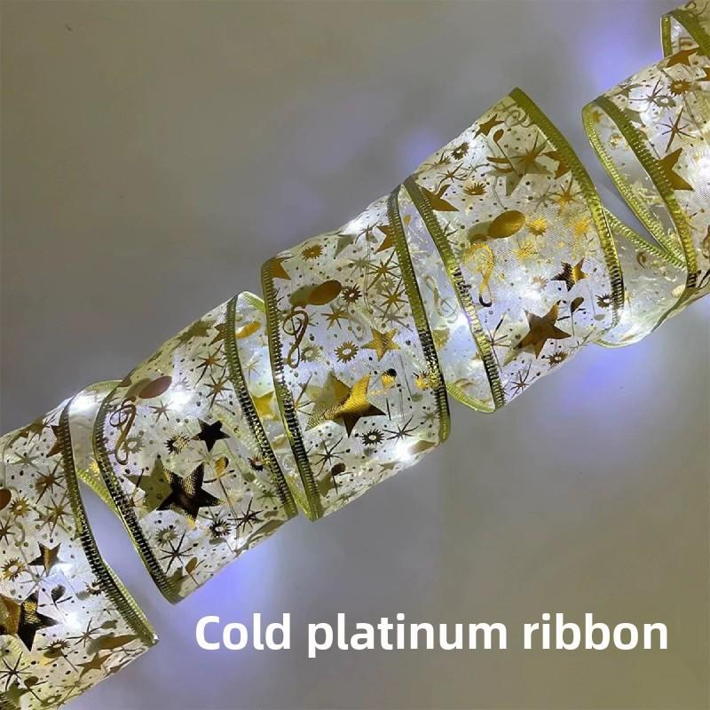 Christmas Led Ribbon Lights With Battery Box For Tree Decor And Festive Scene Lighting