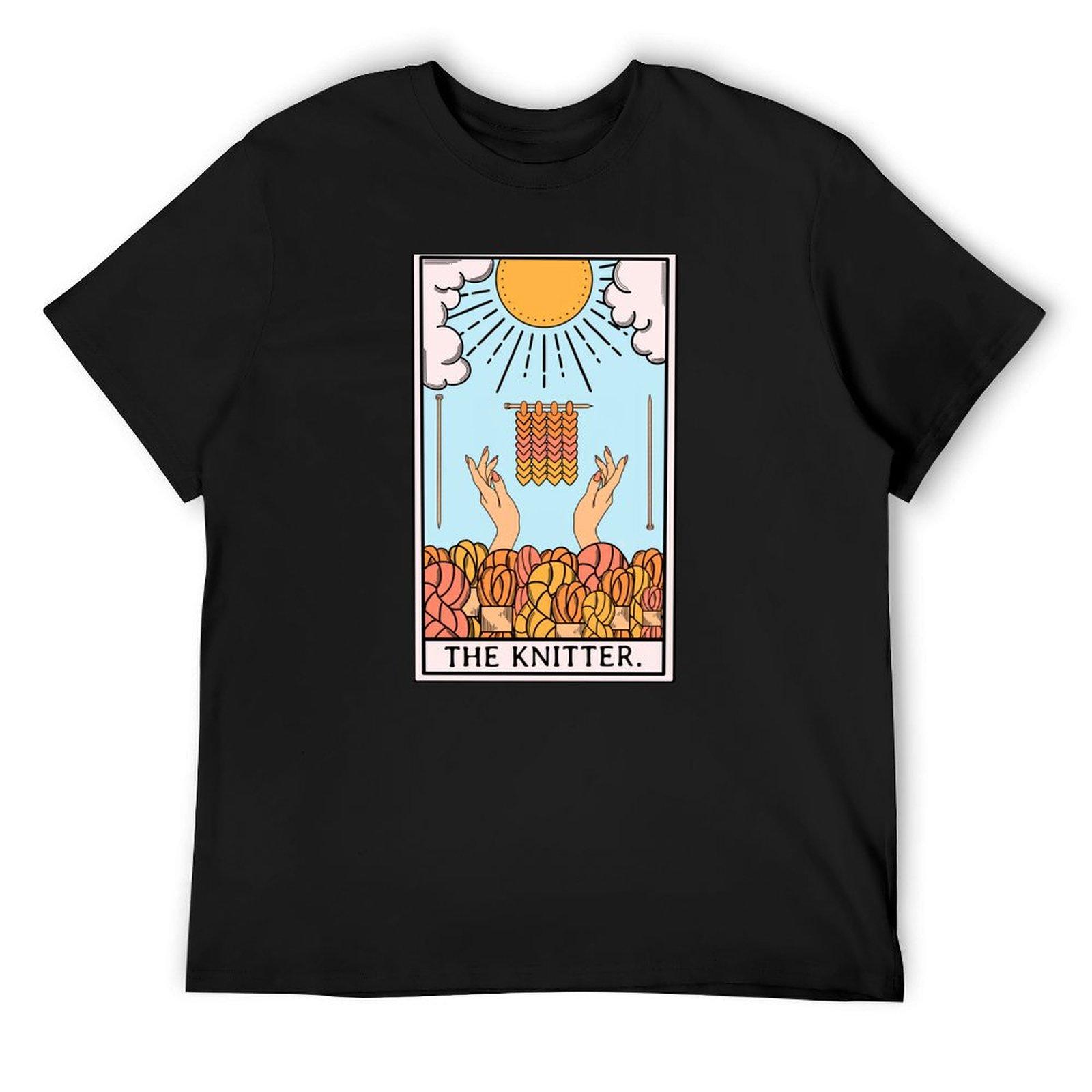 

The Original Knitter Tarot Card T-Shirt quick drying shirts graphic Blouse oversized t shirt men 4XL
