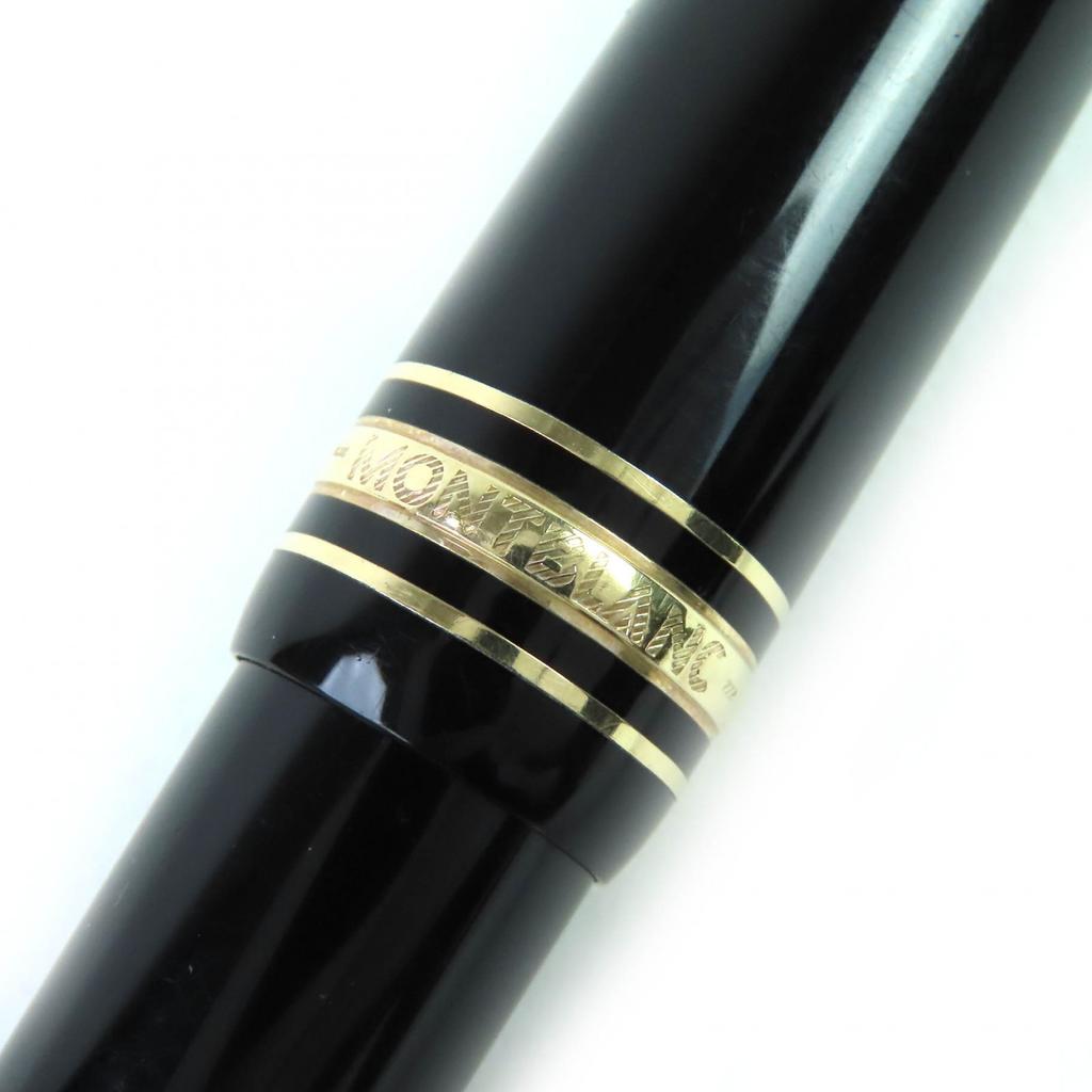 Very Good MONTBLANC Ballpoint Pen Meisterstückle Grand Twist Type Black Gold Used
