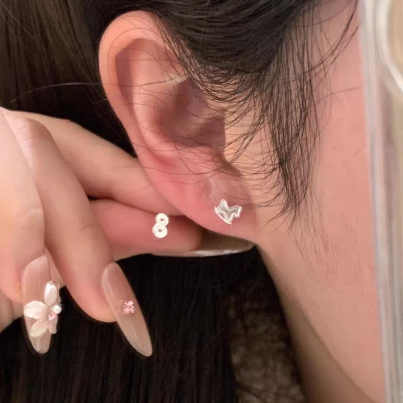 Immediately Rich Stud Earrings, Women'S Small And Simple Natal Year Design Asymmetrical Pony Copper Coin Earrings