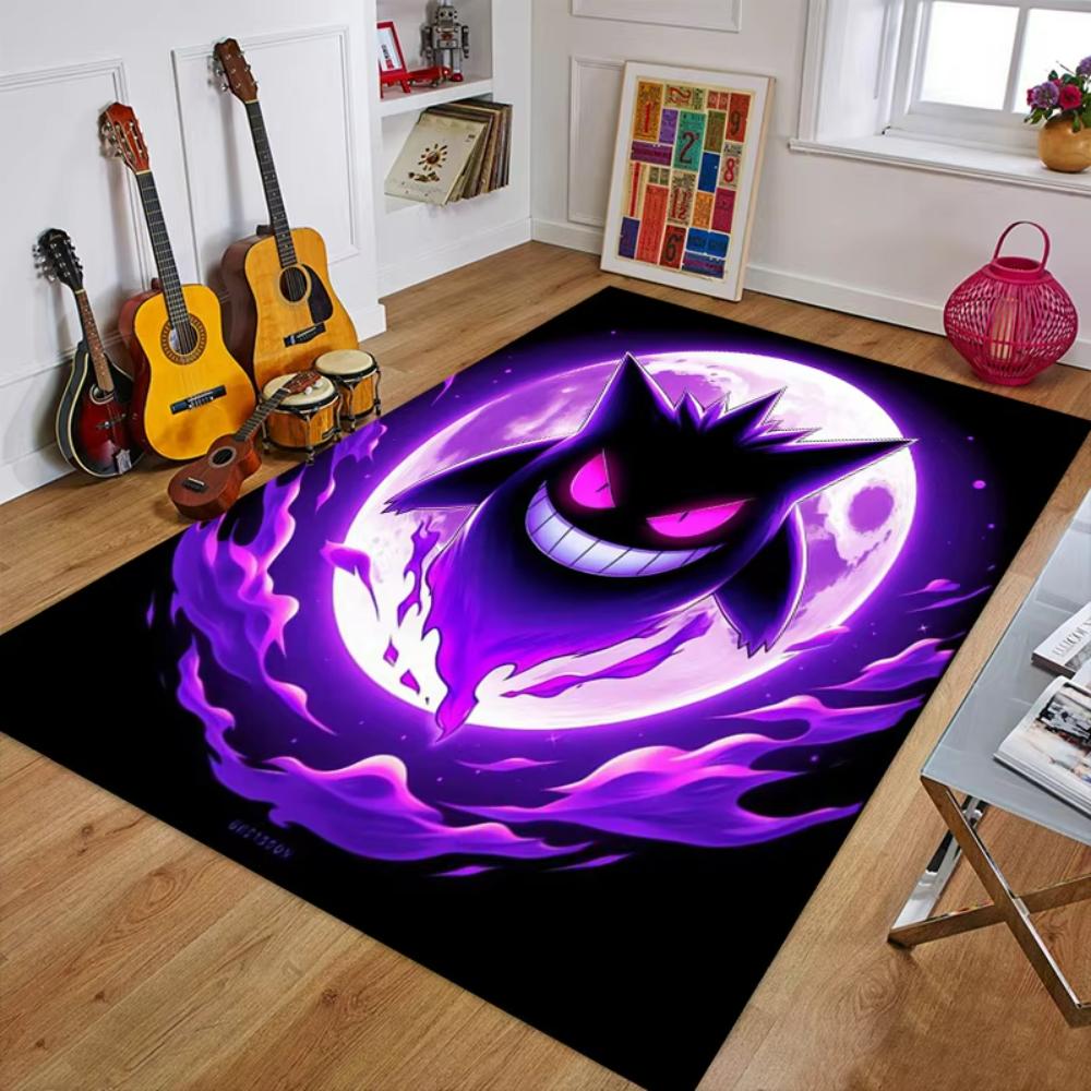 MINISO Creative Gengar Pokemon Anime Carpet for Living Room Bedroom Kids NonSlip  Playmat Balcony Lounge Sofa Rug Gift Idel