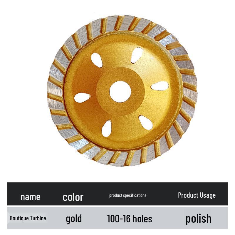 Haowo 100 Grinding Disc with Putty Powder, Double Groove Turbine Design, Diamond Grinding Bowl