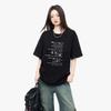 Korean Style Pure Cotton Letter Printed Short-sleeved Women's Summer Loose and Versatile Student Style Trendy Tops and Bottoming Shirts