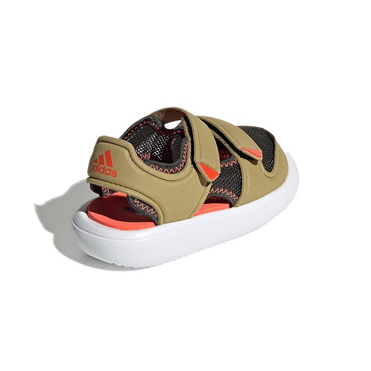 Adidas Water Sandal Space Leather Comfortable Versatile Non-Slip Low-Top Walking Shoes Baby Shoes Earth-Yellow FY6037