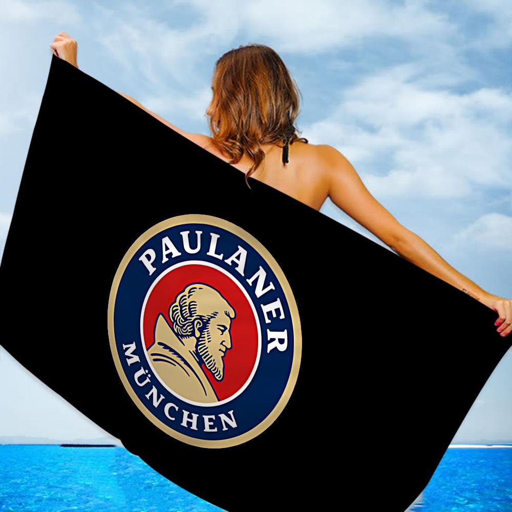 German Beer Paulaners Microfiber Beach Towel Absorbent Quick Dry Soft Yoga Swimming Resort Mountain Climbing Towel