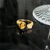 Autumn and Winter Advanced Sense Adjustable Index Finger Ring Niche Maillard Tiger's Eye Stone Gold Ring Women's Light Luxury Stacked Ring
