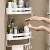 Bathroom Accessories Shelf Shower Shelves Shampoo Storage Rack Kitchen Storage Holder Punch-Free Wall Mounted Organizer