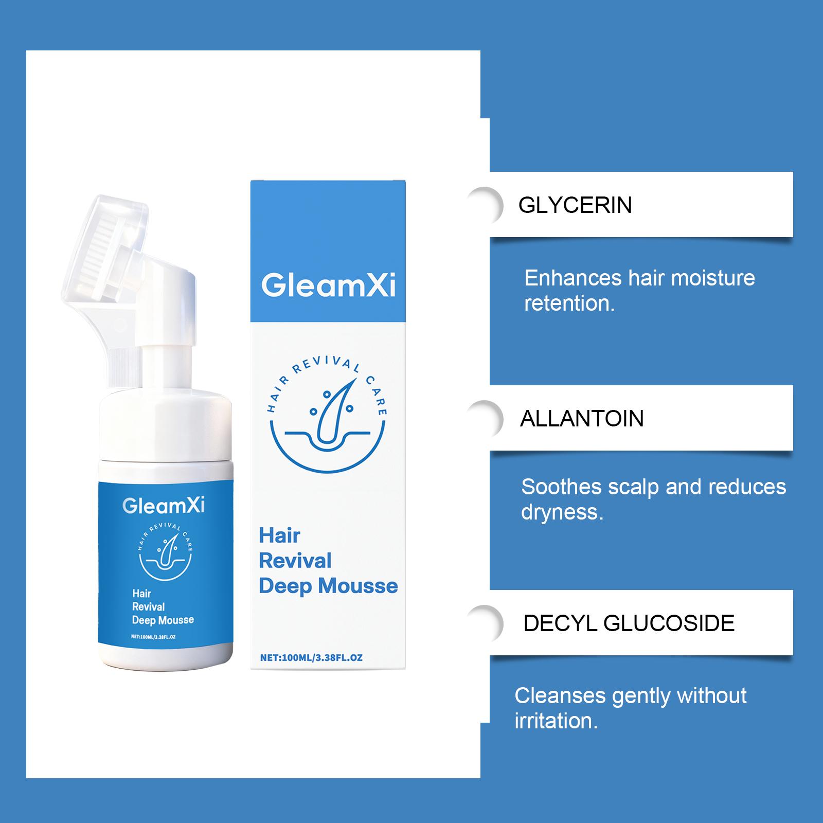 GleamXi Hair Revival Deep Mousse 100ml - Scalp & Hair Nourishment, Hair Care Mousse 100ml