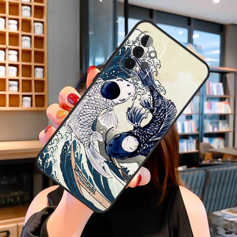 Yin Yang Koi Case For Samsung Galaxy A14 A34 A54 A52S A12 A22 A32 A52 A72 A13 A33 A53 A73 A31 A51 A71