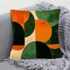 Retro Geometric Pillow Cover Green Orange Black Pattern Decorative Cushion Cover For Sofa Bedroom Office Home Decor Modern Style