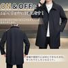 VICALLED Trench Plus Stand Fly Solid for Work and Commuting Men's Coat, Fall/Winter, Sizes, Collar, Front, Windproof, Wrinkle-Resistant, Mid-Length,