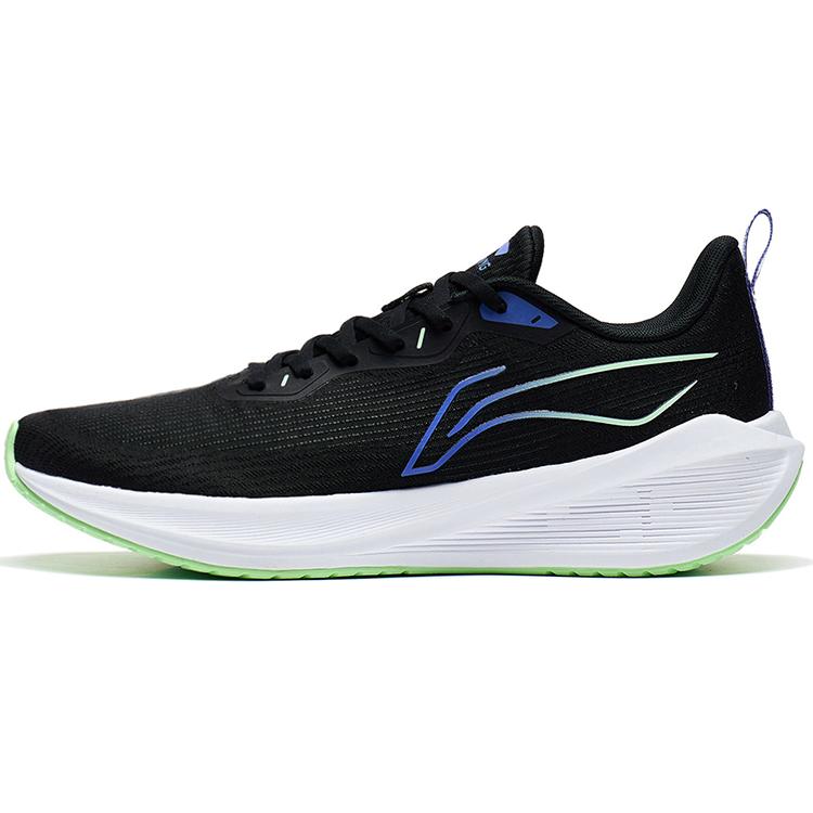 Li Ning Wuyue Cushioning Slip Resistant Abrasion Resistant Breathable Low Top Casual Running Shoes Men's Black ARST003-4