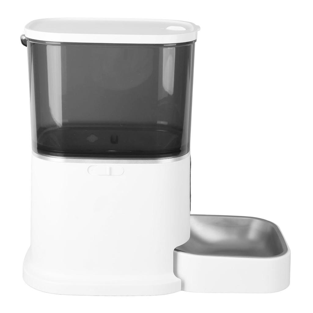 Automatic Pet Feeder 6L Fixed Time RC Smart Food Dispenser Pearl White WIFI Pet Food Timer for Cat Dog 100‑240V EU Plug